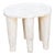 Aged Pearl White Nupe Stool For Sale
