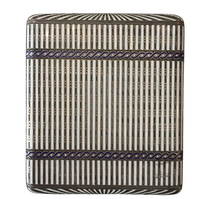 Mid-Century Modern Art Deco Sterling Silver Compact Case by Aage Hjalmer Steenberg, Denmark, 1934 For Sale - Image 3 of 10