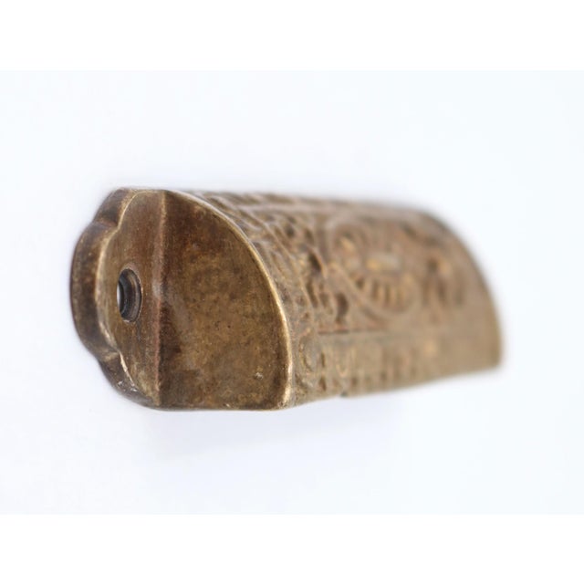 Pair of Antique Victorian 3.75 In. Bronze Drawer Bin Pulls For Sale - Image 4 of 6