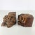 Large Vintage Pair Unique Burl Wood Carved Sculptural Book Ends Mid Century MCM For Sale - Image 9 of 12