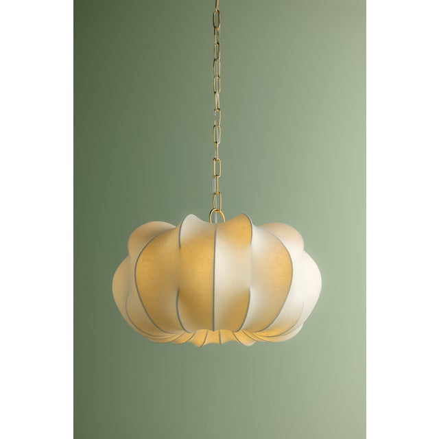 Mitzi Keilah 23.5 in. 1 Light Pendant in Aged Brass Finish For Sale - Image 12 of 12