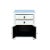 This is an oriental-style end table nightstand with 2 drawers painted with a rustic off white surface color. A simple...