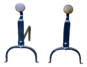 Arts and Crafts Inglenook Fire Andirons, Set of 2