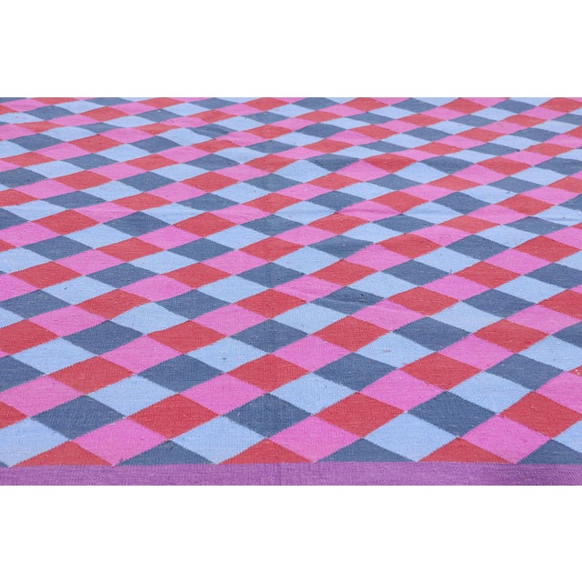 Late 20th Century Vintage Indian Dhurrie Rug, 05'11 X 08'11 For Sale - Image 5 of 10