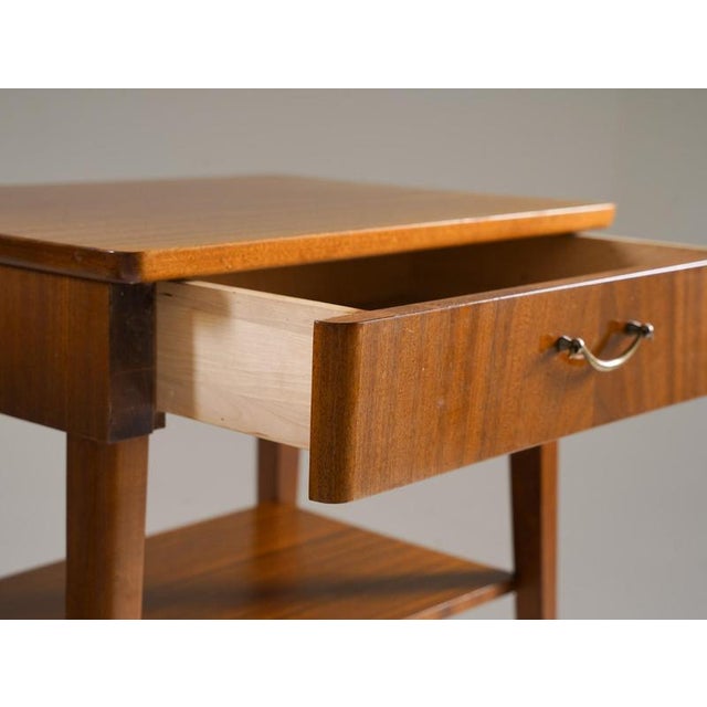 Wood Swedish Modern Bedside Tables, 1940s, Set of 2 For Sale - Image 7 of 10