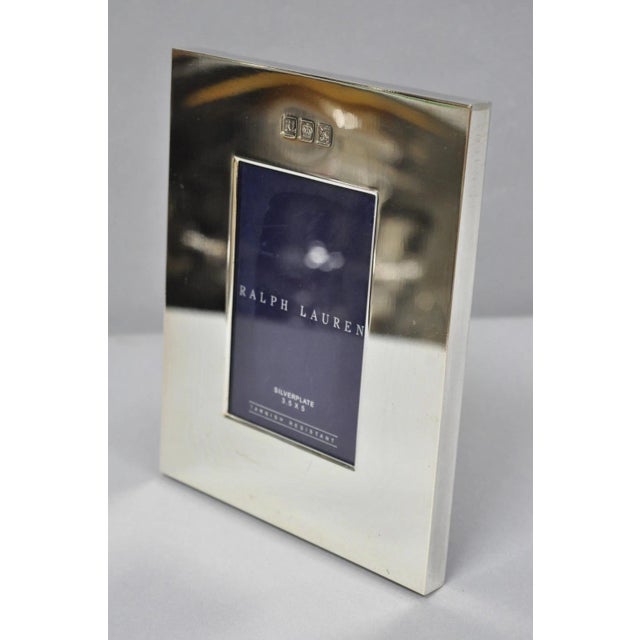 Late 20th Century Lauren Ralph Lauren Silver Plated Normandy Modern 3.5x5 Photo Picture Frame (A) For Sale - Image 14 of 17