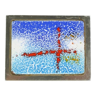 Vintage European Atomic Era Abstract Front Door Pull For Sale