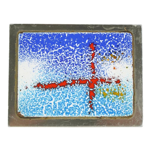 Vintage European Atomic Era Abstract Front Door Pull For Sale