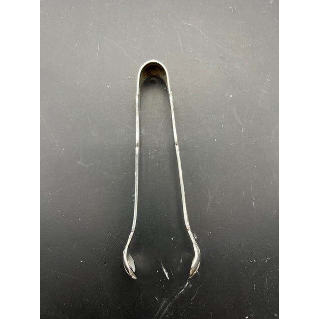 Antique Large Sterling Silver Sugar Tongs, International Silver Edgewood Pattern For Sale In Los Angeles - Image 6 of 6