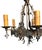 Antique Spanish Revival 5 Light Chandelier With Original Polychrome Paint For Sale - Image 13 of 13