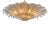 Modern Polished Frosted Murano Glass Flush Mount Chandelier For Sale