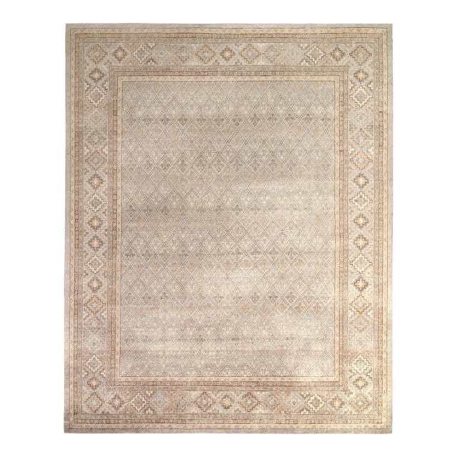 Rug & Kilim’s Oversized Traditional Fleur Rug in Beige, 14x20 For Sale