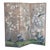 Antique Hand-Painted Japanese Three-Panel Screen With Birds and Bamboo Motif For Sale