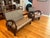 Imported Rare Teak Art Deco Loveseat & Chair Wood Frame Rattan Teardrop Arms An Art Deco teak and rattan loveseat is a...