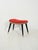 Scandinavian Stool in Red Velvet and Brass, 1950s For Sale - Image 3 of 10