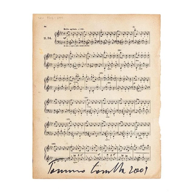 Musical Notes'' is a beautiful artwork in mixed media, tempera and collage on a musical note, realized in 2009 by Tommaso...