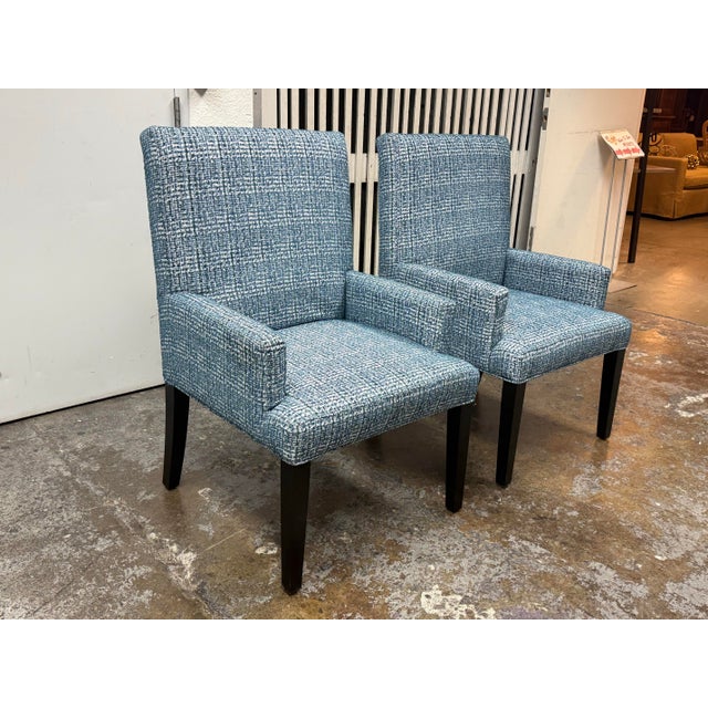 Contemporary Vanguard Furniture Brattle Road Arm Chairs, Pair For Sale - Image 3 of 12