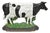 Antique Black and White Dairy Cow Cast Iron Painted Large Figural Door Stop For Sale