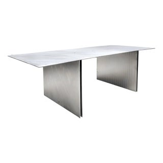 Dining Table in Hand Ground Aluminium by Case Studios For Sale