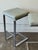 Vintage Pair of Milo Baughman Style Barstools in Blue-Gray Alligator Vinyl For Sale - Image 11 of 11