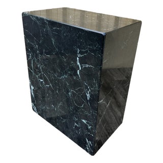 Green Marble Dining Table Base / Pedestal. In the Stone Iternational Italy Style. Circa 1980s. For Sale