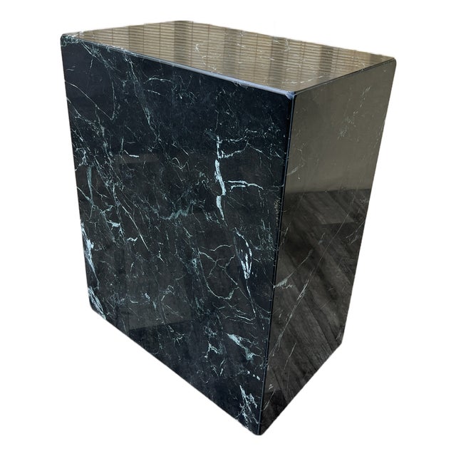 Green Marble Dining Table Base / Pedestal. In the Stone Iternational Italy Style. Circa 1980s. For Sale