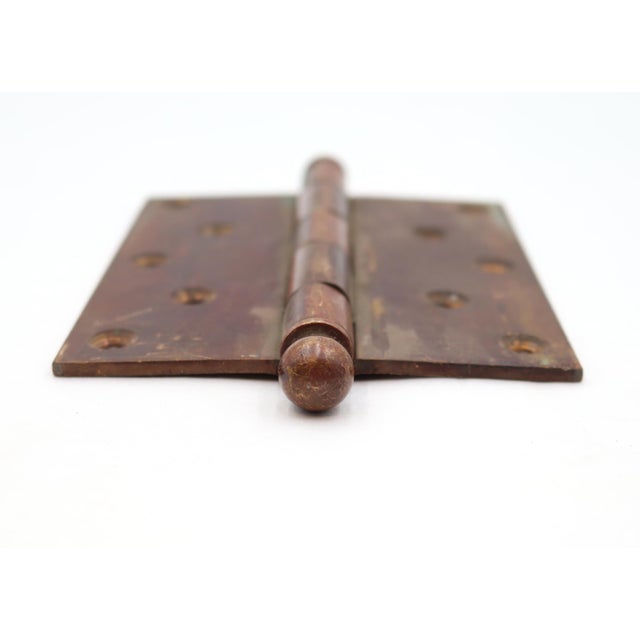 Traditional Vintage 4.5 X 5 In. Bronze Ball Tip Butt Door Hinge For Sale - Image 3 of 4