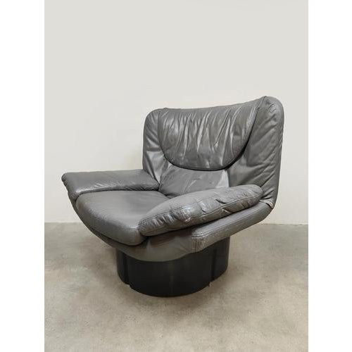 Vintage Il Poltrone Leather Lounge Chair by Ammannati & Vitelli, 1970s For Sale - Image 3 of 6