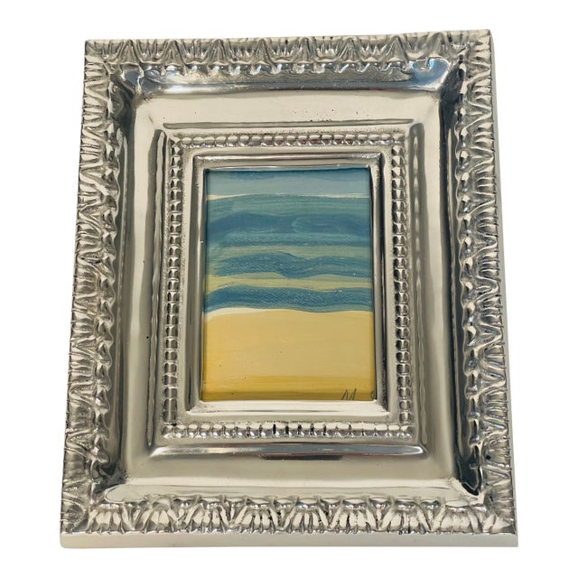 1970s Small Sunny Isles Miami Seascape in Heavy Metal Fame For Sale