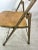 1950s Mid Century American Seating Metal Folding Chair Curved Plywood Seat For Sale - Image 5 of 13