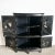 Chinese Black Lacquered and Hand Painted Demi Lune Cabinet For Sale - Image 4 of 10