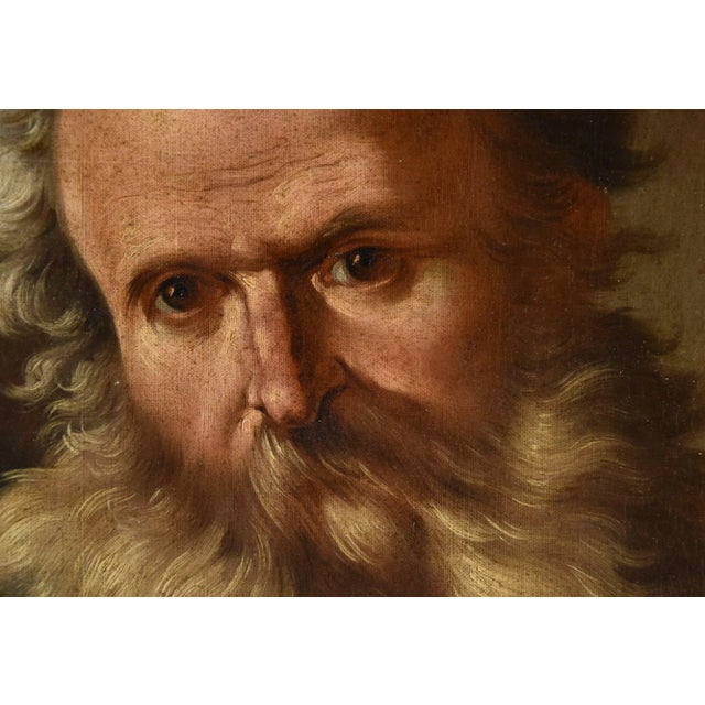 Giovanni Battista Beinaschi, Portrait of the Philosopher Democritus Beinaschi, 17th Century, Oil on Canvas, Framed For Sale - Image 9 of 13