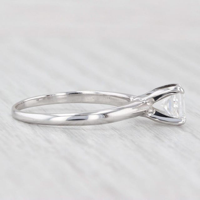 Metal 0.70ct Vs1 Princess Solitaire Engagement Ring 14k White Gold Size 6.5 Igi For Sale - Image 7 of 8