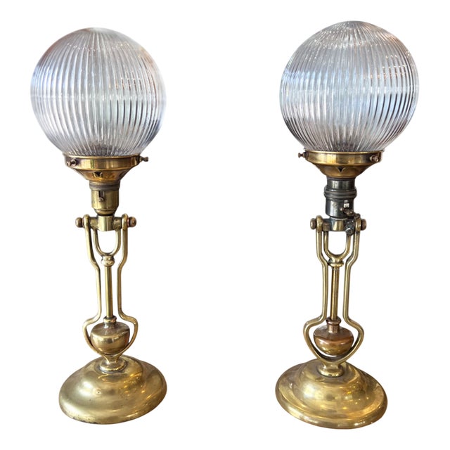 Ships Master Suite Table Lamps from Bensons, 1920s, Set of 2 For Sale