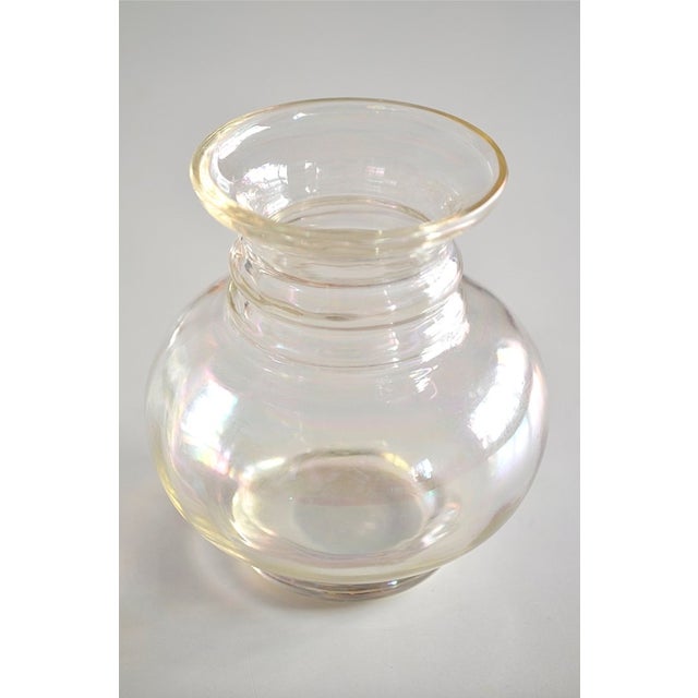 Bauhaus Art Nouveau Shimmering Glass Vase by Jean Beck, Munich, 1900s For Sale - Image 3 of 6