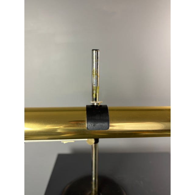 Brass Tubular Desk Lamp by Göran Pehrson for Ateljé Lyktan, Sweden, 1978 For Sale - Image 4 of 18