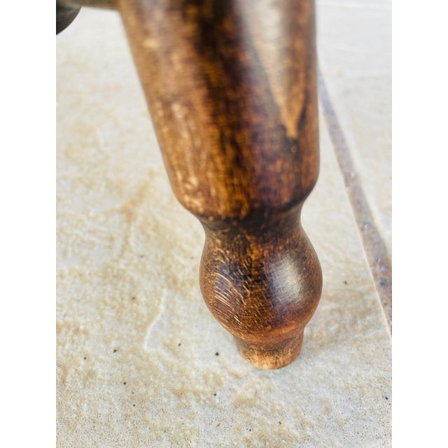 Turned Walnut Tripod Stool For Sale - Image 14 of 18