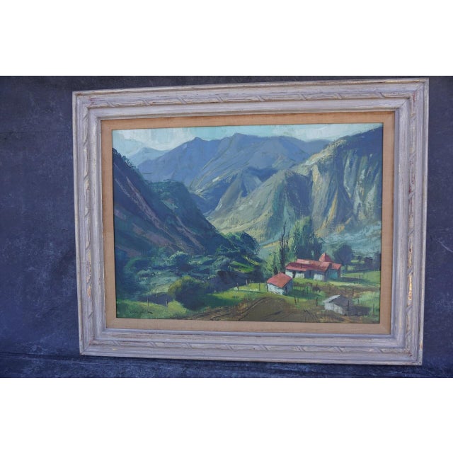 Realism Ralph Hulett Big Tujunga Homestead Oil on Canvas Painting, 1940s For Sale - Image 3 of 7