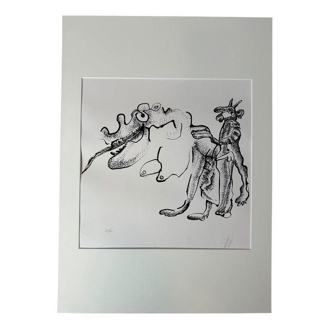 Frits Vertongen, Signed Screen Print, 1960s For Sale