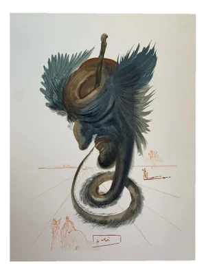 Salvador Dali, Inferno Canto 20, 1970, Engraving