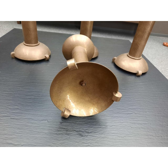 Metal Art Deco Candlesticks, 1930s, Set of 4 For Sale - Image 7 of 8