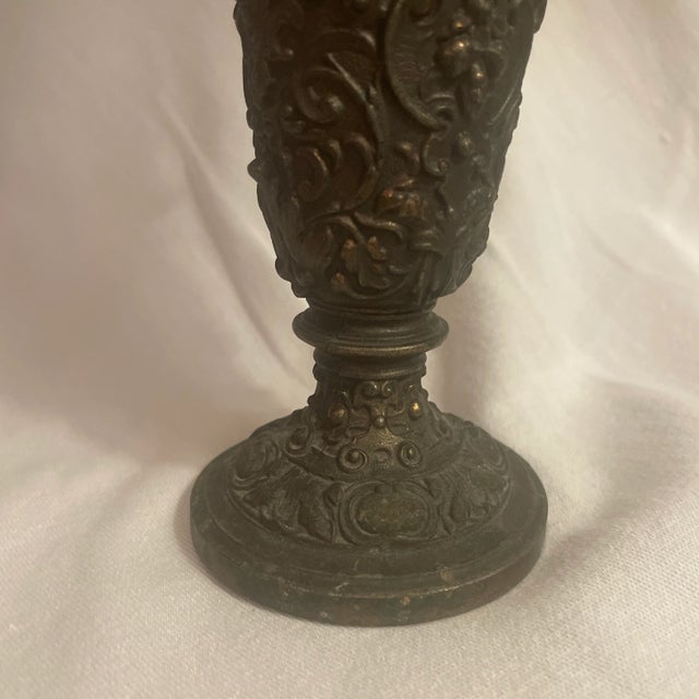 Antique 19th C. Renaissance Revival Cast Metal Ewer For Sale - Image 4 of 6