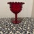 This stunning Viking Glass Bullseye Yesteryear Ruby Red Ruffled Pedestal Compote Bowl is a quintessential piece of Mid-...
