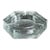 Extra Large MCM Ice Glass Hexagon Ashtray For Sale