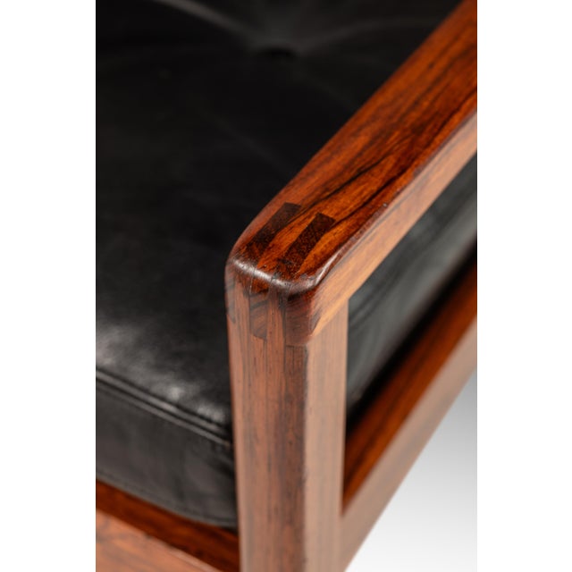 Mid-Century Danish Modern Model 806 Lounge Chair in Rosewood & Leather Attributed to Fredrik Kayser for Vatne Møbler, Norway, C. 1960s For Sale - Image 18 of 18
