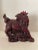 Chinese Vintage 1990s Red Cinnabar Chinese Food Dogs a Pair For Sale - Image 3 of 12