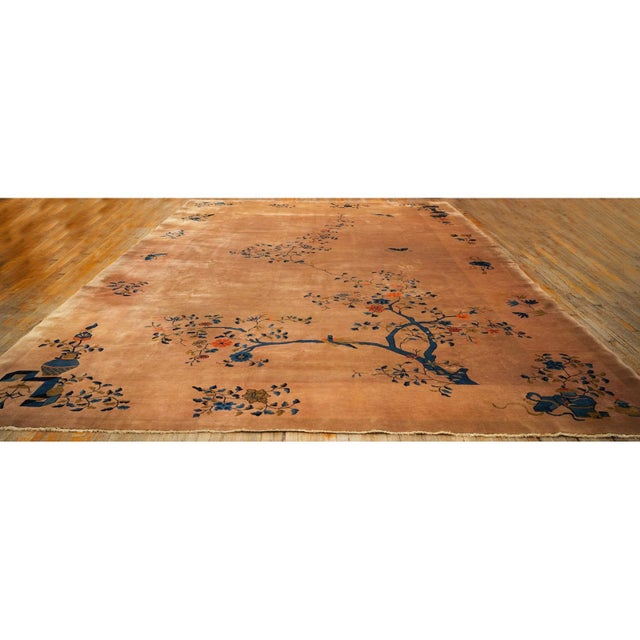 This is an antique Chinese Art Deco carpet from circa 1920. These were woven between the World Wars for the Western...