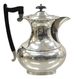English Victorian Sheffield James Ramsay Dundee Silver Plated Coffee Tea Pot