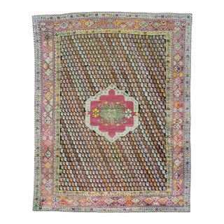 Zabihi Collection Colorful Antique Turkish Ghiordes 19th Century Rug - 12'8" x 16'10" For Sale