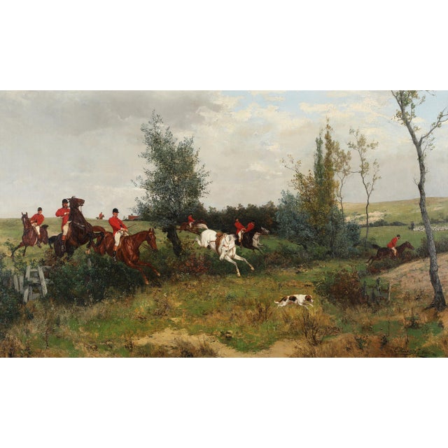 Emil Hünten and Georg Oeder, Parfoce Hunt from 1876, Oil For Sale - Image 3 of 9